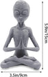 Dnoifne Garden Statue Meditating Alien Sculptures, Meditating Alien Resin Ornament, UFO Indoor Outdoor Garden Decor, Meditating Alien Figurines...