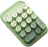 Typewriter Style Number Keypad Wireless 2.4G/Bluetooth/USB-C Wired Rechargeable Numeric Pad Linear Membrane Switch 18-Key NKRO Retro Round Keycaps...