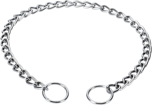 Dog Collar Slip Collar Metal Collar Chewproof P Collar Heavy Chain Dog Training Collar Choke Collar Adjustable Weather Proof Alloy Collars for Sma...