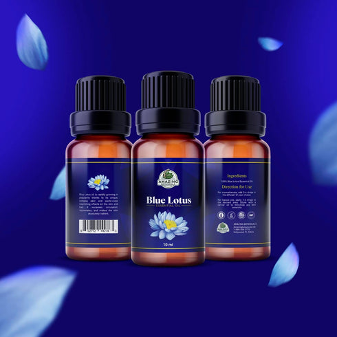 Blue Lotus Essential Oil | Premium Therapeutic Grade | for Aromatherapy, Diffuser, Skin, Soaps, Lotions & Candles | Vegan & Cruelty Free, Undilute...