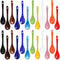 2 Sets of 12 Color Porcelain Egg Spoons Ceramic Spoons 4.7 inch Coffee Dessert Yogurt Tea Milky Tea...