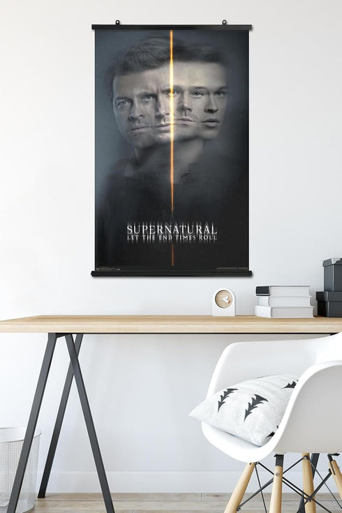 Trends International Supernatural - Dual Faces Wall Poster, 22.375" x 34", Premium Poster & Clip Bundle...