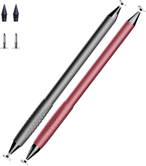 2 in 1 Stylus Pens for iPad,Universal Touch Screens High Sensitive & Precision Capacitive Disc Tip Pen Stylus for Samsung/Galaxy/Kindle/Tablet/Com...