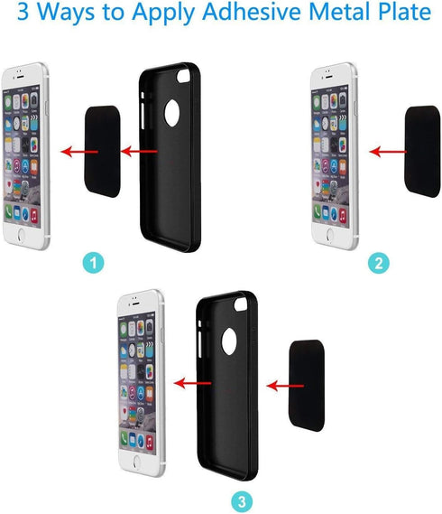 Best Tek Mount Metal Plate, Phone Magnet Sticker, Metal Plate for Magnetic Mount 8 Pack...