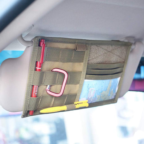Visor Panel, Car MOLLE Visor Organizer Tactical Storage Holder Pouch Bag (Army Green)...