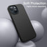 JETech Silicone Case for iPhone 15 6.1-Inch, Silky-Soft Touch Full-Body Protective Phone Case, Shockproof Cover (Black)...