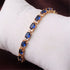 GULICX Gold Plated Tennis Bracelet Sparkling Sapphire Color Blue Cubic Zirconia...