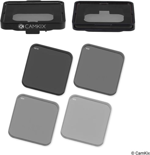 CamKix Cinematic ND Filter Pack Compatible with GoPro Hero 5-4 Neutral Density Filters (ND2/ND4/ND8/ND16) - Perfect for Aerial - Not for use with ...