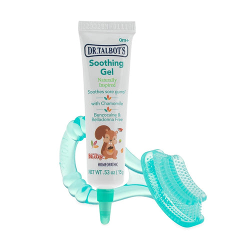 Dr. Talbot's Soothing Gel for Sore Gums with Silicone Massaging Toothbrush - 2-Piece Set...