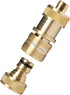 Soaker Hose Pressure Reducer Regulator with Integrated Female Quick Connector - Includes Male Connector with 3/4 GHT Threads and Integrated 1/2 In...
