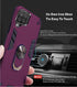 Folmeikat Samsung Galaxy A12 5G Case, 360 Metal Rotating Ring Kickstand Holder Grip Built-in Magnetic Metal Plate Armor Shockproof Flexible Cell P...