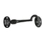 Renovators Supply Manufacturing Door Latch Lock 4.5 in. Black Wrought Iron Swivel Style Hook and Eye Latch for Door with Mounting Hardware...