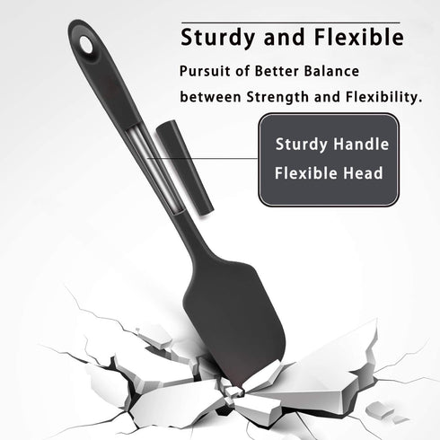 Silicone Spatula Set of 4, Spatulas Silicone Heat Resistant, Rubber Spatula, Silicone Kitchen Utensils Set for Cooking, Non-Stick BPA Free Cooking...