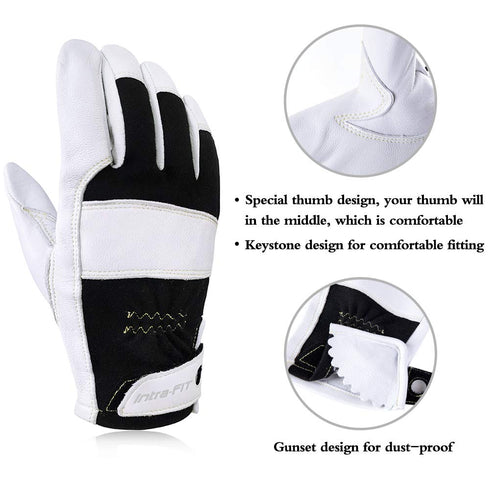 TIG Welding Gloves, Premium Grain Goatskin, Spark-Resistant Nomex Back, 1 Pair...