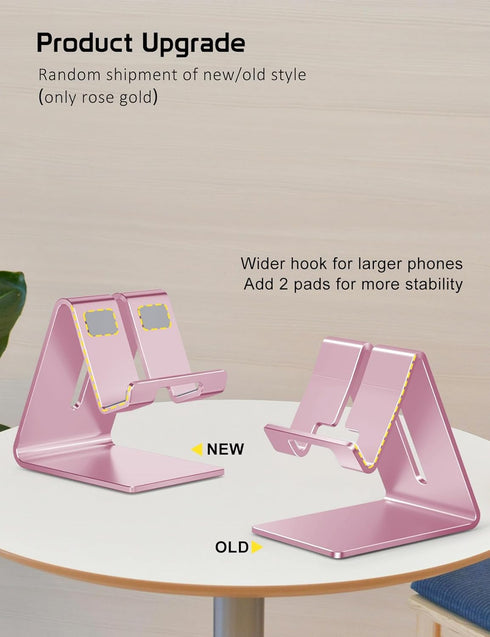 Phone Stand, Aluminum Phone Holder for iPhone 16 15 14 13 12 11 X 8 7 6 Plus 5, Samsung, Huawei, Suitable for All Smartphones, Adding a Touch of S...