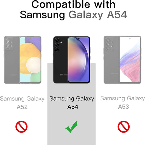 JETech Screen Protector for Samsung Galaxy A54 5G 6.4-Inch, 9H Tempered Glass Film, Anti-Scratch, HD Clear, 3-Pack...