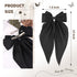 2 Pcs Silky Satin Big Hair Bows Ribbon Hair Barrettes Clip, Large Bow Hair Slides Metal Clips French Barrette OverSized Long Tail Hair Accessories...