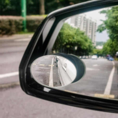 Suction Cup Mounting Blind Spot Mirror,HD Lens Frameless Convex Rear View Mirror Provides Wide Angle View,Design for Car Side Mirror,Universal Use...