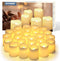 SHYMERY Flameless Votive Candles,Flameless Flickering Electric Fake Candle,24 Pack 200+Hour Battery Operated LED Tea Lights in Warm White for Wedd...