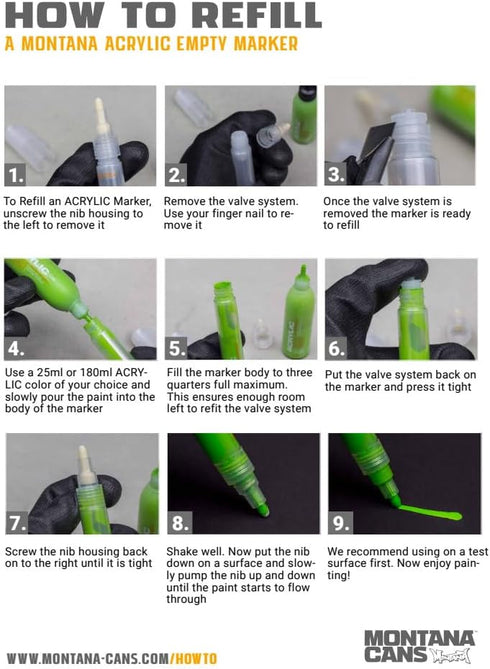 Montana Cans Empty Acrylic Marker, 50mm, Clear, 1 Count (Pack of 1)...