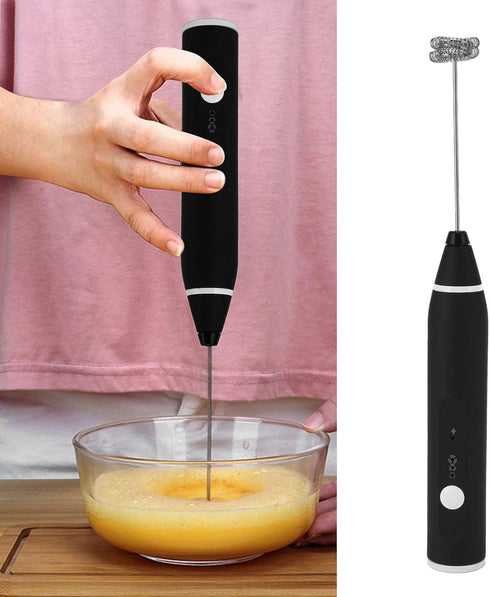 Mini Electric Blender Rechargeable Whipper 3 Modes Handheld Milk Frother with Detachable Probe Adjustable Foam Maker Blender for Frappe Hot Chocol...