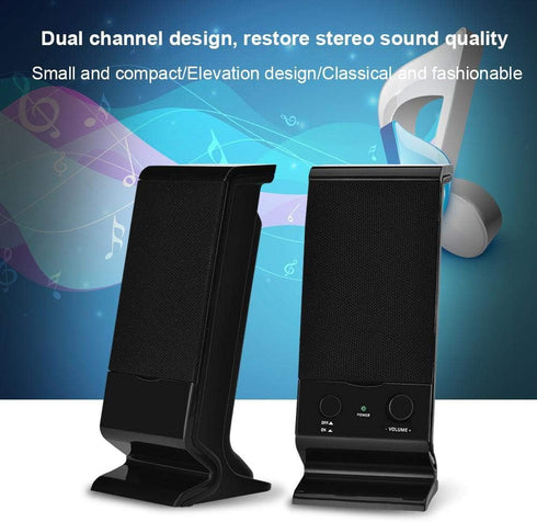 Computer Speakers,Wired Speakers for PC Desktop Laptop Tablet Smartphones,Mini USB 2.0 Speaker Subwoofer...