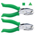 MIAO JIN 2Pcs 1/4" Triangle and 1/6" Square Handheld Metal Hole Punch for DIY Craft Paper Scrapbook Puncher Small Shaped Hand Tool with Grip (Tria...