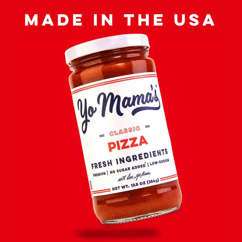 Yo Mama's Foods Keto Classic Pizza Sauce – Pack of (2) - Vegan, No Sugar Added, Low Carb, Low Sodium, Gluten Free, Paleo, and Made with Fresh Non-...