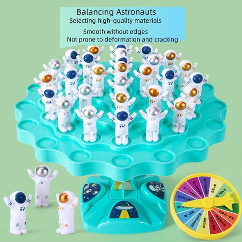 51pcs Children's Balance Astronaut Balance Tree Folding Happy Intelligence Early Education Decompression Game Table Battle, Decorating Characters...