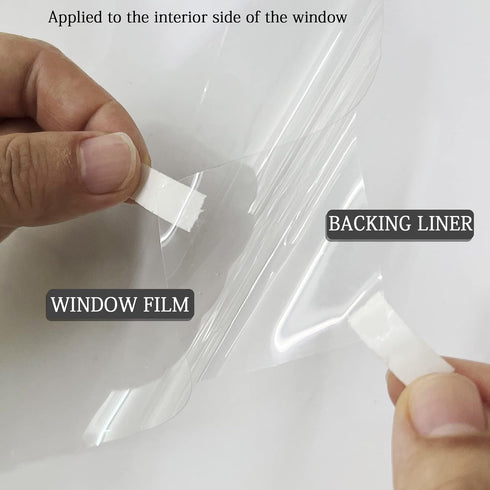 Window Security Film 17.3in X 9.84ft, Shackcom Tempered Glass Window Film Adhesive Anti-shatter for Home, Office and Car (Clear)...