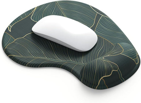 Office Mousepad with Gel Wrist Support - Ergonomic Gaming Desktop Mouse Pad Wrist Rest - Design Gamepad Mat Rubber Base for Laptop Computer -Silic...
