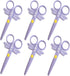 AKOAK 6 Pcs Children Plastic Scissors Primary School DIY Art Safety Small Scissors Kindergarten Children Special Plastic Scissors Cute Dragonfly P...