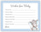 InvitationHouse 48 cnt Watercolor Elephant Baby Wish Cards (Blue)...