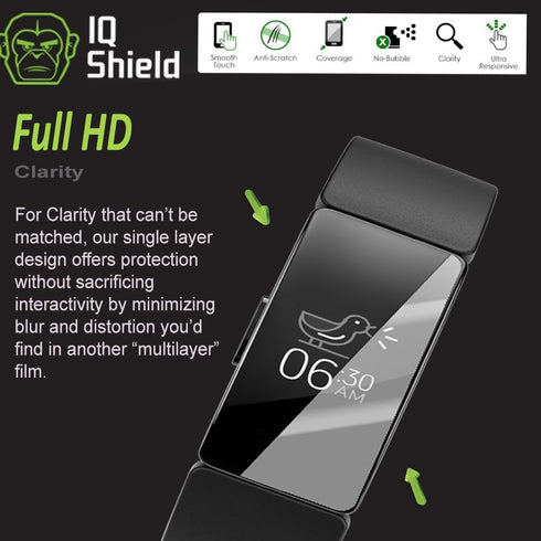 IQShield Screen Protector Compatible with Fitbit Inspire HR (Fitbit Inspire)(6-Pack)(Full Coverage) Anti-Bubble Clear TPU Film...