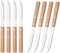 Steak Knives Set of 8 - Wooden Handled Serrated Steak Knives - Uniturcky Stainless Steel Dinner Knife with Wood Handle - 8.15 Inch Wooden Square H...