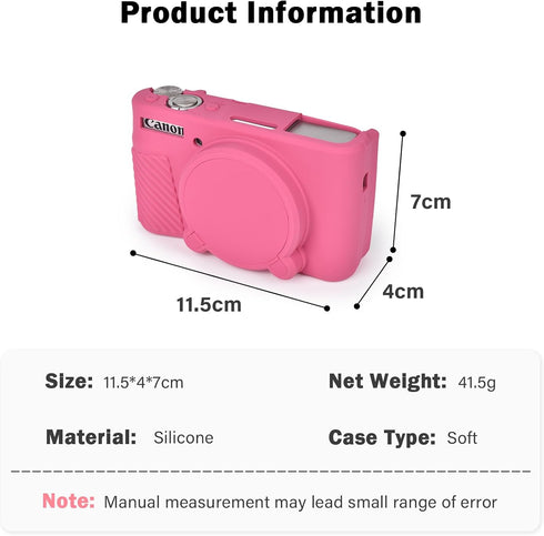 MUZIRI KINOKOO Camera Case for Canon PowerShot SX740 SX730 HS Camera - Soft Silicone Bag for Canon SX730 SX740 HS Camera with Removeable Lens Cove...