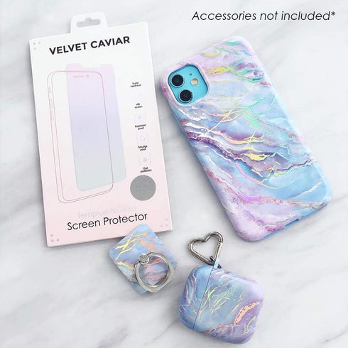 Velvet Caviar Compatible with iPhone 12 Mini Case for Women Cute - 10ft Drop Tested - Protective Phone Cover (Holographic Pink Blue Marble)...