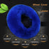 Car Steering Wheel Cover Gear Shift Handbrake Fuzzy Cover 1 Set 3 Pcs Multi-Colored with Winter Warm Pure Wool Fashion for Girl Women Ladies Unive...