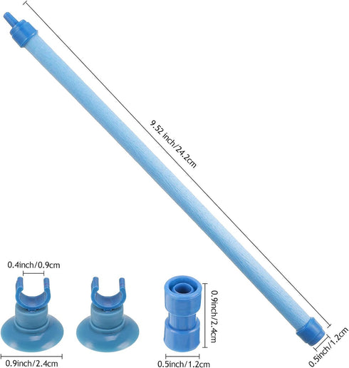 Honoson 4 Pieces Air Stone Bar (10 Inch) with Suction Cups Aquarium Bubble Wall Fish Tank Bubble Bar Tube Bubble Release Diffuser Bar for Fish Tan...