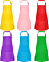 6 Pack Kids Apron bulk with 2 Pockets Adjustable Chef Art Apron Kids Painting Aprons for Cooking Baking Painting Crafting Grilling Activity?6 Colo...