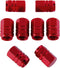EBOOT 8 Pieces Tire Stem Valve Caps Wheel Valve Covers Car Dustproof Tire Cap, Hexagon Shape (Red)...