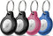 4 Pack IPX8 Waterproof Airtag Keychain with Airtag Holder Case,Full Body Shockproof,Anti-Scratch Cover Air tag for Cat,Dog,Keys,Luggage,Wallet?Bla...