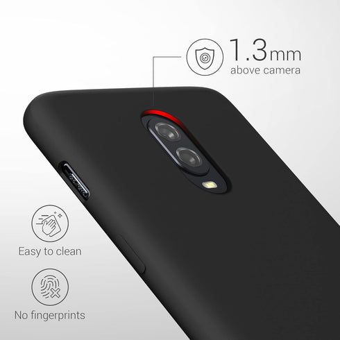 kwmobile Case Compatible with OnePlus 6T Case - TPU Silicone Phone Cover with Soft Finish - Black...