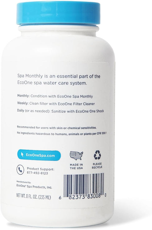 EcoOne Spa Monthly | Gentle All-Natural Spa Treatment | Conditioning Hot Tub, Pool, & Spa Cleaner | above, In-Ground, or Inflatable Hot Tub Cleane...