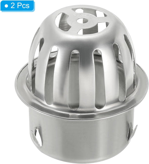 PATIKIL Dome Gutter Guard Filter, 2 Pack 304 Stainless Steel Downspout Strainer, Anti-Blocking Outdoor Gutter Cleaning Tool for Stops Leaves Debri...