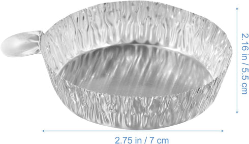 Baluue 100pcs Liquid Weighing Pan Powder Serving Tray Aluminum Foil Chemistry Weigh Boat Aluminum Weighing Dishes Small Aluminum Foil Weighing Tra...