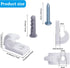 40 Pcs White Down Wall Clips- Wire Shelf Brackets Loop Clips- Closet Maid Support Brackets- Plastic Closet Shelves Clips Screws and Expansion Tube...