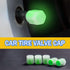 Tire Valve Stem Caps for Car, 5PCS Fluorescent Valve Stem Caps, Noctilucous Tire Air Caps Cover, Illuminated Auto Wheel Valve Stem Cap Fit for Car...