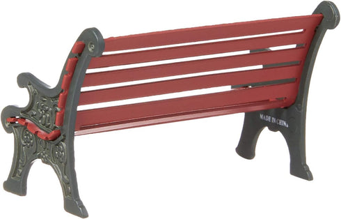 Department 56 Village Cross Product Accessories Wrought Iron Park Bench Figurine, 2.25 Inch, Red...