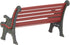 Department 56 Village Cross Product Accessories Wrought Iron Park Bench Figurine, 2.25 Inch, Red...